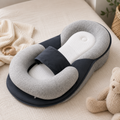 Coussin anti-reflux bébé Emmanest — vue d'ensemble, inclinaison ergonomique et housse douce